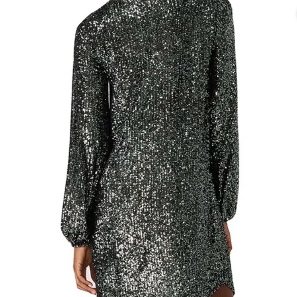 Steve Madden Women’s Sequin Cocktail Mini Dress - Silver & Black - Small NWT - Picture 3 of 12